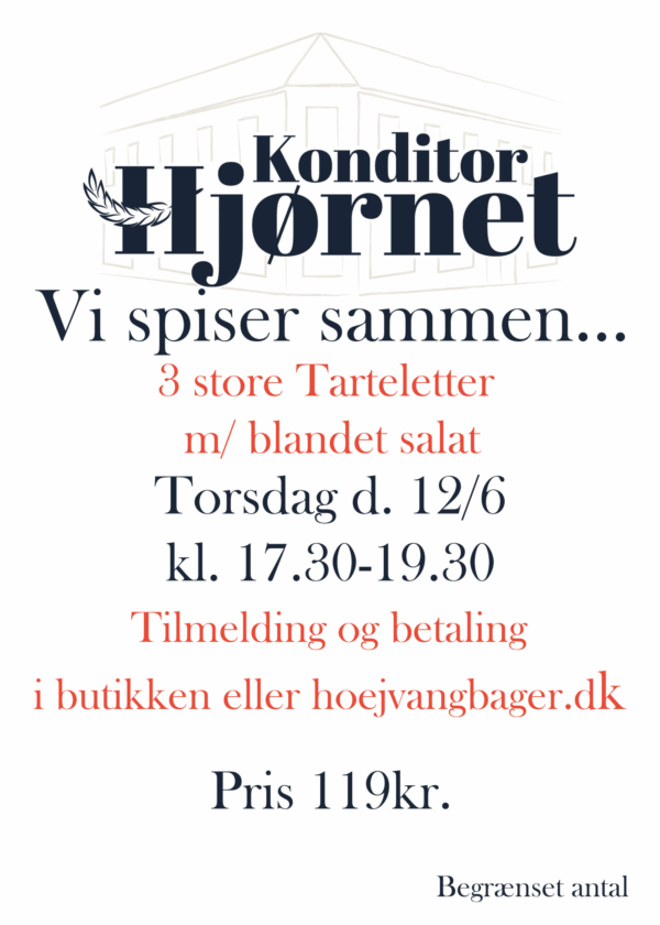 12-6 Vi spiser sammen. 3 store Tarteletter